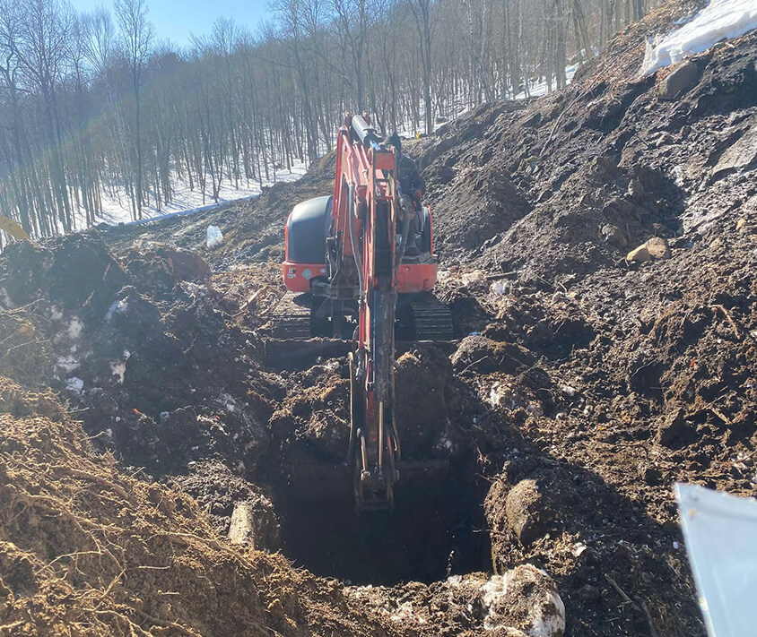 Retrait et transport de sols contaminés vers un site autorisé